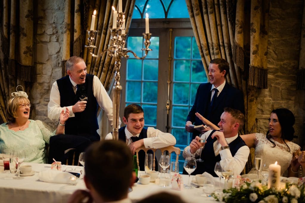 Wedding speech fun and laughter at Cliff at Lyons