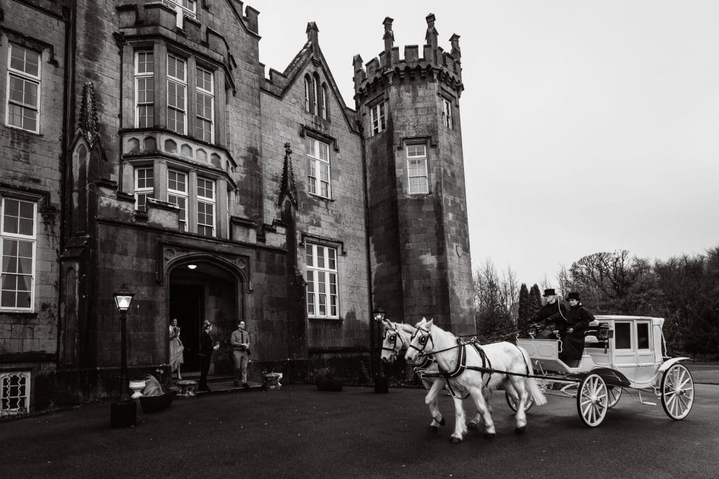 Wedding Horse and Carriage at Kinnitty Castle