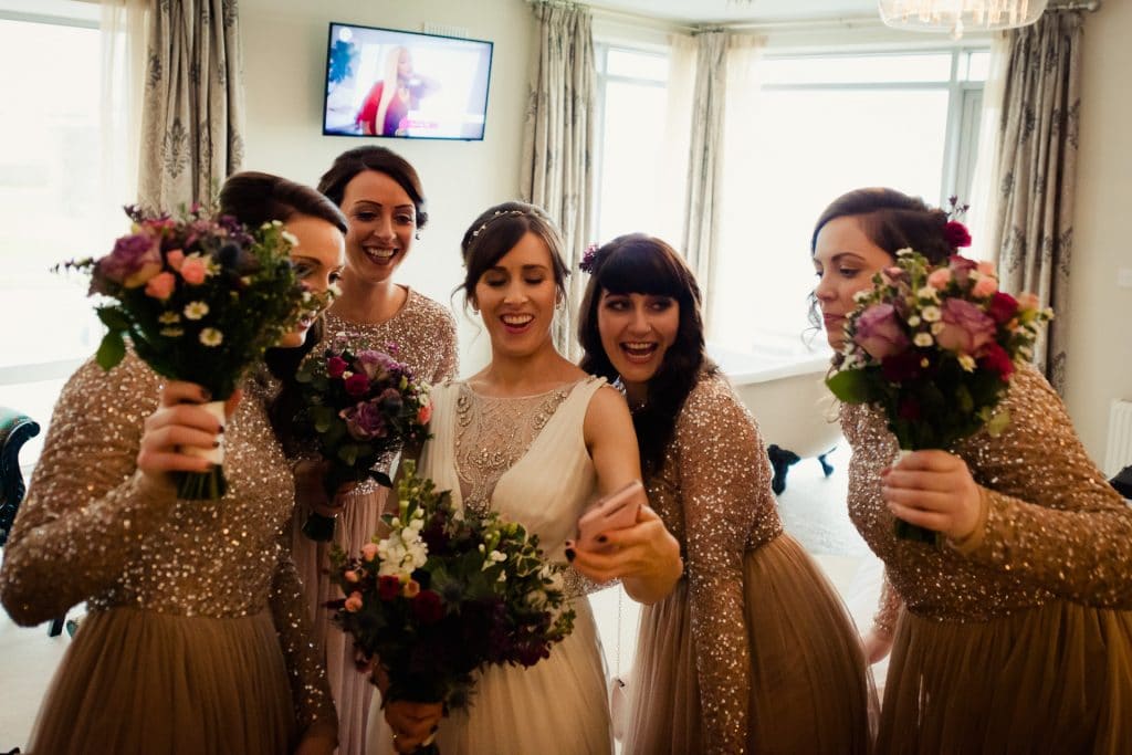Bridal party selfie